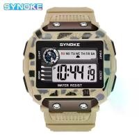 ราคา นาฬิกาสปอร์ตสำหรับผู้ชาย กันน้ำ 50M แบตเตอรี่ 10 ปี ดิจิตอล มีไฟ LED นาฬิกาจับเวลา นาฬิกาข้อมือ Reloj Hombre 9801 (1729634756100327710)