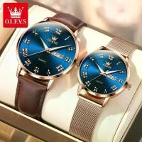 ราคา นาฬิกาคู่ควอตซ์ OLEVS ของแท้ ชุดของขวัญคู่โรแมนติก กันน้ำ เรืองแสง แฟชั่นหรูหรา สายหนังและตาข่าย สำหรับผู้หญิงและผู้ชาย นาฬิกาข้อมือ เหมาะสำหรับวาเลนไทน์ พร้อมกล่อง 2920 (1731305010478417710)