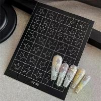 ราคา สติ๊กเกอร์ติดเล็บกลวง, หมึก, การออกแบบดวงจันทร์และผีเสื้อ, รูปดาวห้าแฉก, การชุบด้วยโครเมียมและหัวใจ, พร้อมรองรับกาว, ตกแต่งเล็บ, # 4889 ทําเล็บ กากเพชร (1731773249291847890)