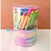 ราคา ปากกา Pencom หมึกน้ำมัน แบบกด รุ่น OG-32 ด้ามหลากสี หมึกสีน้ำเงิน (50 ด้าม/กล่อง) ปากกาเขียนลื่น ปากกาถูกและดีปากกาเจล ปากกาลูกลื่น เครื่องเขียน สี หัวเข็ม (1731662140850604689)