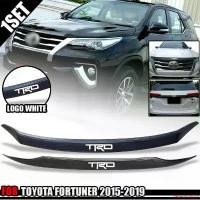 ราคา คุณภาพรับประกันได้ คิ้วฝากระโปรงหน้า / คิ้วฝากระโปรงท้าย รุ่น โตโยต้า ฟอร์จูนเนอร์ TOYOTA FORTUNER ปี 2015 - 2019 สีดำด้าน โลโก้ TRD สีขาว Car รถยนต์ Sticker รถจักร (1731674491449477361)