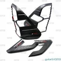 ราคา guitarSHOP19 ความคงทน ชุด คิ้วไฟหน้า+ครอบไฟท้าย โลโก้แดง "TRD" สีดำด้าน สำหรับ Toyota Revo 4x4 ปี 2020-2021 รถยนต์ Car รถจักร (1731648373594491633)