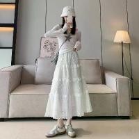 ราคา กระโปรงเค้ก สีขาว สำหรับผู้หญิง คอลเลคชั่นฤดูใบไม้ผลิ/ฤดูร้อน กระโปรงครึ่งตัว สไตล์อ่อนโยน กระโปรงกลางยาว ไซส์เล็ก เอวสูง เรียบหรู มาใหม่ กระโปรง หางปลา น้อมจิตต์ แอร์ คลูเบอร์ 5 (1731446753038796509)