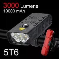 ราคา ไฟจักรยาน, นิวบล็อคเกอร์, 10000mah, ชาร์จ USB, 3000 ลูเมน, ไฟหน้า, ไฟฉาย LED 5t6 สว่างมาก, ไฟหน้าและไฟท้ายด้านหลัง visp ล้อคาร์บอน จักรยาน ไฟฟ้า เสือ หมอบ ฟิกเกียร์ (1731380272278701449)