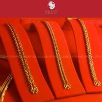 ราคา สร้อยคอ GDJ ชุบทอง ไมครอน ทำจากทองเหลือง ชุบทองและทอง น้ำหนัก 1 บาท ขายส่ง (1731507788755797764)