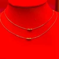 ราคา สร้อยคอ จี้เม็ดทอง 3 เม็ด 0.03 กรัม ปรับระดับได้ SW22100 ขายร้อน (1731661617591846644)