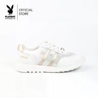 ราคา PLAYBOY รุ่น Playboy Sneakers รองเท้าผ้าใบ รหัส ST-H251C1201 (ควร+1ไซส์) ดีไซน์ทรงสปอร์ตแบบลำลองแต่งแถบสีทองพาดข้าง สี Vanilla Gold (1731798037608106127)