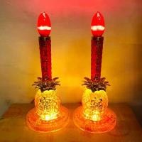 ราคา สินค้าขายดี เชิงเทียนไฟฟ้า เชิงเทียน สับปะรด สีเหลือง / สีแดง LED โคมไฟ ไหว้พระ ไหว้เจ้า สูง 9 นิ้ว (1731399861203666754)