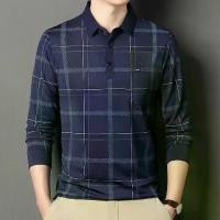 ราคา เสื้อโปโลคอปกผู้ชายแขนยาว เสื้อโปโลลำลองลายทาง เสื้อผู้ชาย (1730907720003586773)