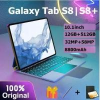 ราคา แท็บเล็ตพีซีใหม่ Galaxy Tab S8 S8 + 12GB + 512GB แท็บเล็ต Android 10.1inch หน้าจอเต็มหน้าจอหน้าจอขนาดใหญ่ WiFi 5G Dual Sim Tablet สำหรับเด็กเรียนรู้แท็บแท็บ HP แท็บ (1729833866100639768)