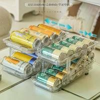 ราคา กล่องเก็บเครื่องดื่ม เติมเงินอัตโนมัติ สองชั้น ขยายได้ ชั้นวางกระป๋อง ตู้เย็น เหมาะสำหรับเก็บเบียร์และโค้ก กล่องเก็บของ (1731222447427257402)