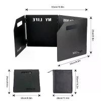 ราคา แผ่นบังลมแคมป์ บังโคลนหน้าเตาแก๊ส แบบพับได้ สําหตั้งแคมป์กลางแจ้ง อาหาร ฉากบังลมแคมป์ปิ้ง แผ่นบังลม แผ่นอลูมิเนียมกันน้ำมันกระเด็น อุปกรณ์แคมปิ้ง (1731376290717206522)