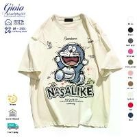 ราคา แบรนด์เนม NASA ร่วมลงชื่อ Doraemon เสื้อเชิ้ตพิมพ์ลายหลวมไซส์ เสื้อยืดขนาดใหญ่สำหรับผู้ชายแขนสั้นคอปกทรงสั้นคุณภาพดีผ้าฝ (1731401256460256871)
