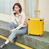 ราคา [COD] [พร้อมส่ง] [จัดส่งทันที] กระเป๋าเดินทาง ไซส์18นิ้ว กระเป๋าล้อลาก กระเป๋าถือขึ้นเครื่อง เนื้อabs+pc แถมผ้าคลุมและสติ๊กเกอร์ (1732233969267542081)