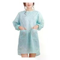 ราคา ผ้ากันเปื้อนลายดอกไม้สำหรับผู้หญิง กาวนิ ธ กันน้ำ แขนยาว เหมาะสำหรับทำอาหาร ครัว เบเกอรี่ และทำงาน สไตล์สม็อค (1732005953387530946)