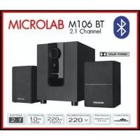 ราคา 2.1 ลําโพง ซับวูฟเฟอร์ ลําโพงบลูทูธ ลําโพงฮอร์นฟูลเรนจ์ สามารถเชื่อมต่อคอมพิวเตอร์ โทรศัพท์Microlab รุ่น M100BT M106BT มีบลูทูธในตัว (Bluetooth) ลำโพง By Fullbright technologyลำ (1730171508713294258)