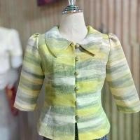 ราคา เสื้อผ้าฝ้าย เสื้อผู้หญิง ผ้าทอมือ ผ้าฝ้ายคราม ลายน้ำไหล (1732108372997605991)