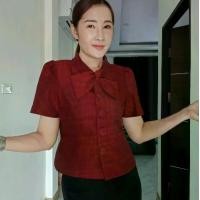 ราคา เสื้อผ้าครามเข็นมือ สีแดง ผ้าฝ้ายทอมือชุมชน เสื้อผู้หญิง (1731793624973281895)