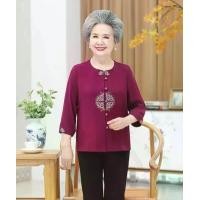 ราคา เสื้อผู้หญิง เสื้อคนแก่;ผ้าเด้ง ใส่สบาย สาวอวบใส่ได (1730360608515852977)