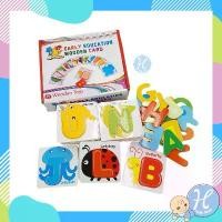 ราคา HelloMom ของเล่นไม้ บัตรคำไม้จิ๊กซอว์ Education Wooden Card A-Z พร้อมคำศัพท์ ของเล่นไม้เสริมพัฒนาการของเล่นฝึกสติปัญญา (1731677884698822303)
