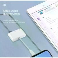 ราคา IP 4 in 1 OTG Adapter to USB SD Memory Card TF Micro transfers data for iPhone Tablet Computer Type-c USB C USB-C (1731359556844160854)