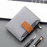 ราคา กระเป๋าสตางค์ผ้าแคนวาส แบบสั้น สำหรับผู้ชาย มีกระดุม กระเป๋าเงิน ช่องใส่บัตรหลายช่อง ที่ใส่ใบขับขี่ มีซิป กระเป๋าสตางค์ (1731691836376581242)