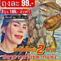 ราคา ขายดี ! ตัวละ1.95บาท(ได้100ตัว) ปลาขาวสร้อยตากแห้งตัว คุ้มมาก รีบกดก่อนหมดโปรรนี้ หมักแซ่บ ตากใหม่ทุกวัน ไม่ขมไม่เค็ม ปลา แปบ แห้ง จิ้งจั้ง จวด วง ปลาหมึกดําแห้ง 1 กิโล (1731405777714448797)