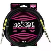 ราคา [พร้อมส่ง] ERNIE BALL® 3M/10FT Instrument Cable, Straight / Straight Black Jacket (P06048) (1732069597298133858)