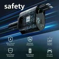 ราคา 4 in 1 Fast Charging 120W Retractable Car Charger with USB Type C Cable Car Phone Charger For iPhone Samsung Charger Adapter (1731540008495056448)