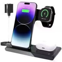 ราคา ที่ชาร์จไร้สายแบบพับได้สามในหนึ่งเดียว ขายดี ขาตั้งเดสก์ท็อปสำหรับโทรศัพท์มือถือและนาฬิกา ขายดี ขาตั้งแบบไร้สายข้ามพรมแดน แม็กเซฟ สายชาร์จ ไอแพด หัวชาร์จ ไอโฟน สายเสียงโทรศัพท์ สาย เสียง (173073760282