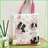 ราคา FlavorfulFiesta ปัจจุบัน กระเป๋าผ้าแคนวาสลายการ์ตูนน่ารักกระเป๋าผ้าแคนวาสสะพายไหล่ความจุขนาดใหญ่การ์ตูนคนเลี้ยงสัตว์สุนัขญี่ปุ่น ทรง เตาอบ garmenti carryall สะพาย monkey king โครเชต์ (1730790729998829