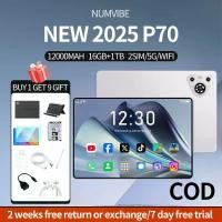 ราคา แท็บเล็ตราคาถูกใหม่ล่าสุด 2025 แท็บเล็ต P70 โทรได้ แท็บเล็ต Android 11 นิ้ว RAM16G ROM1TB ส่งฟรี รองรับภาษาไทย แท็บเล็ตเกมมิ่งราคาถูก แท็บเล็ต iPad Full HD แท็บเล็ตราคาถูกใหม่ล่าสุด (17317906469807414