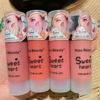ราคา บลัชออนเนื้อครีม Kiss Beauty กันน้ำ งานแท้ ลิปรูปหัวใจ คิสบิวตี้ เนื้อแมท สินค้าพร้อมส่ง 58901 แปรง ปัด แก้ (1731673330139760029)