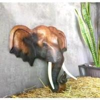 ราคา พร้อมส่งจากไทย ช้างไม้แกะสลัก หัวช้างแขวนผนัง หัวช้างไทย หัวช้างแกะสลักขนาด 6 8 10 นิ้ว ของตกแต่งบ้าน สัตว์มงคลเสริมฮวงจุ้ย ของตกแต่งบ้าน ของที่ระลึก (1731910908361476146)