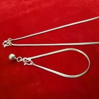 ราคา สร้อยคอ สร้อยข้อมือ เงินแท้ 92.5% ลายเลสแบน 2 มิล ใส่ได้ทั้งเด็กและผู้ใหญ่ จัดส่งฟรี กทม (1731618780474608250)