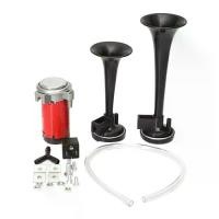 ราคา ชุดคอมเพรสเซอร์แตรเสียงแตรแบบสองทรัมเป็ต เหมาะสำหรับรถยนต์ รถบรรทุก แคมป์เปอร์ รถจักรยานยนต์ (1731710651547485349)