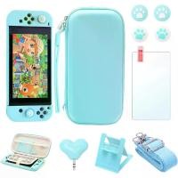 ราคา เคสสวิตช์, ธีมข้ามสัตว์, ชุดสวิตช์สัตว์ข้าม, เคส Nintendo Switch, ที่จับนิ้วหัวแม่มือ, อะแดปเตอร์หูฟัง, ขาตั้งสวิตช์, ตัวป้องกันหน้าจอ, สายรัดข้อมือและสายสะพายไหล่, สีฟ้า (1730242220674419290)