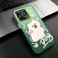 ราคา เคสโทรศัพท์, สำหรับ Realme C53 C51, เคสสุนัข, กึ่งโปร่งใส, บางเฉียบ, ฝ้า, เคส (1729964872388611006)