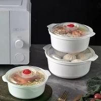 ราคา กล่องอาหารกลางว่าใส่อุณหภูมิสูง ไมโครเวฟ ทรงกลม มีหูสองข้าง ใช้ในครัวเรือน ทำจากพลาสติก เหมาะสำหรับอุ่นและเก็บสด มาพร้อมฝาปิด เหมาะสำหรับซาลาเปานึ่งและก๋วยเตี๋ยวทันที ชาม (1730552453951359397)