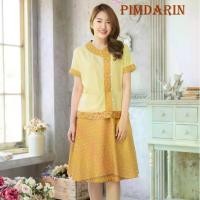 ราคา ชุดเดรส Dress ชุดสีเหลือง ลายไทย ใส่ทำงาน เดรสลายไทย ชุดลายไทย ฟรีไซส์ เดรส ชุดทำงานผู้หญิง ชุดผ้าไทย ผ้าไทย ชุดแซก (1730001520147401695)