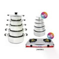 ราคา Swan ชุดหม้อสแตนเลสฝาแก้ว สวอน เซต 5 ใบ ฟรีของแถม 6 ชิ้น (เตาแก๊ส, หม้อมีหู, เครื่องครัว (1730439034881935779)