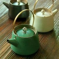 ราคา กาน้ำชาผลิตด้วยมือ, ที่จับห่วง, กาน้ำชาขนาดใหญ่, หม้อดินเหนียวโบราณ, กาน้ำชากังฟูญี่ปุ่นสร้างสรรค์, เครื่องครัว Kui (1731703112557626866)