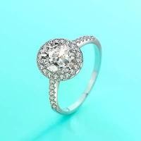 ราคา แหวนเงิน S925 ทรงใหม่ หญิง Wei ฝังไข่ Moissanite แหวน แหวนแต่งงาน (1731694322277319814)