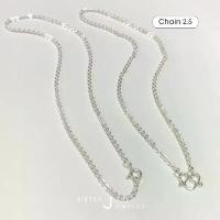 ราคา Chain 2.5 Necklace | silver925 | สร้อยคอเงินแท้ | Sister J แหวน งาช้าง แท้ สุรินทร์ กำไลเชือกเทียน กํา ไล อี ลิว ลาย ทอง เหมือน ที่ สุด คอ สวยๆ สร้อยคอผู้ชาย เหลือง (1731122028460869689)