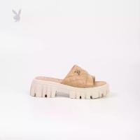 ราคา Playboy รองเท้าแตะ ลิขสิทธิ์แท้ รุ่น ST-HS243C113 ดีไซน์เย็บนวมแบบสวม มี 2 สี สีครีมและสีน้ำตาล (1730756966679415398)