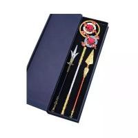 ราคา ของเล่นโมเดลดาบ ซุนหวู่กง Ruyi Jingu Bang หอกไฟของ Nezha วงกลม Kunlun และดาบฟันวิญญาณของหยาง Jian เหมาะสำหรับเด็ก รถ หนูแฮมเตอร์ ของ เล่น princess plaything ตุ๊กตา โมเดล ตั้ง โชว์ (1731685959816479835