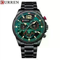 ราคา นาฬิกาข้อมือกีฬา, แบรนด์หรูชั้นนำ, สำหรับผู้ชาย, CURREN 8395, นาฬิกาควอทซ์เรืองแสง, สไตล์ลำลอง, โครโนกราฟ, สแตนเลส, นาฬิกาผู้ชาย นาฬิกา ทหาร ผู้ ชาย ของ แท้ 24 နာရီ boy သီးသန့်2025 ไท แม็ก สาย ผ้า (17