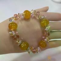 ราคา สร้อยข้อมือคริสตัล ออสเตรียแท้ ลูกปัดฟักทอง สร้อยข้อมือ Chalcedony สีเหลือง (1731747103367661535)