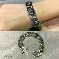 ราคา สร้อยข้อมือ โครมฮาท กางเขน chrome hearts สแตนเลสแท้100% โซ่ โซ่ข้อมือ เลสข้อมือ ข้อมือ กำไล ผู้ชาย (1729490943726356885)