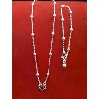 ราคา เซ็ตสร้อยคอเงินแท้ + สร้อยข้อมือ ลายโซ่บอล (1731493257640773568)